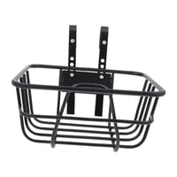 Ioensy - Cesta De Bicicleta Metal Metal Bike Patnier Casking Casador De Cestas De Vegetales Cesta De Bicicleta Delantera 28Cmx26.5Cmx12.5Cm