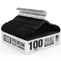 Our Modern Space - Paquete De 100 Perchas De Terciopelo Para Camisas, Pantalones, Vestidos, Faldas Y Trajes