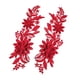 thumbnail image 3 of 2 Apliques De Encaje Con Bordado De Flores Para Boda, Vestido De Fiesta, Ropa, Color Rojo, 3 of 5