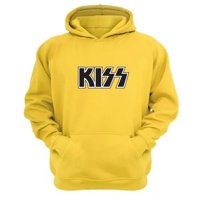 Genérico - Poleron Canguro Kiss Amarillo Talla Xs Unisex