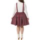 thumbnail image 3 of Agnes Orinda Women's Plus Size Día de San Patricio Elegante Chic Peto a Cuadros Faldas Midi de Moda 1X Rojo, 3 of 6