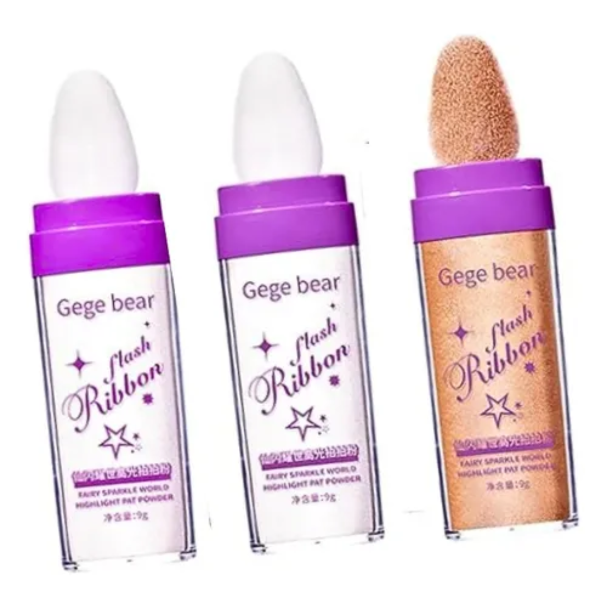 Flower Secret - Pack 3 Iluminador Blancox2 Y Dorado Polvo De Hadas Para Rostro Y Cuerpo