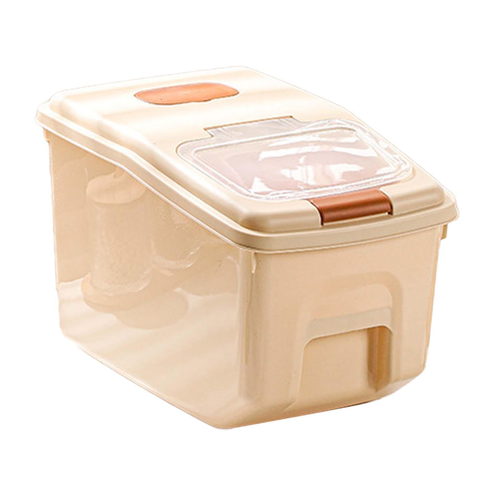 Magideal - Contenedor De Almacenamiento De Arroz En Grano, Contenedor De Almacenamiento De Arroz En Grano, Contenedor De Harina Hermético A Prueba De Fugas Para Capacidad 10kg