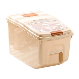 Magideal - Contenedor De Almacenamiento De Arroz En Grano, Contenedor De Almacenamiento De Arroz En Grano, Contenedor De Harina Hermético A Prueba De Fugas Para Capacidad 10Kg