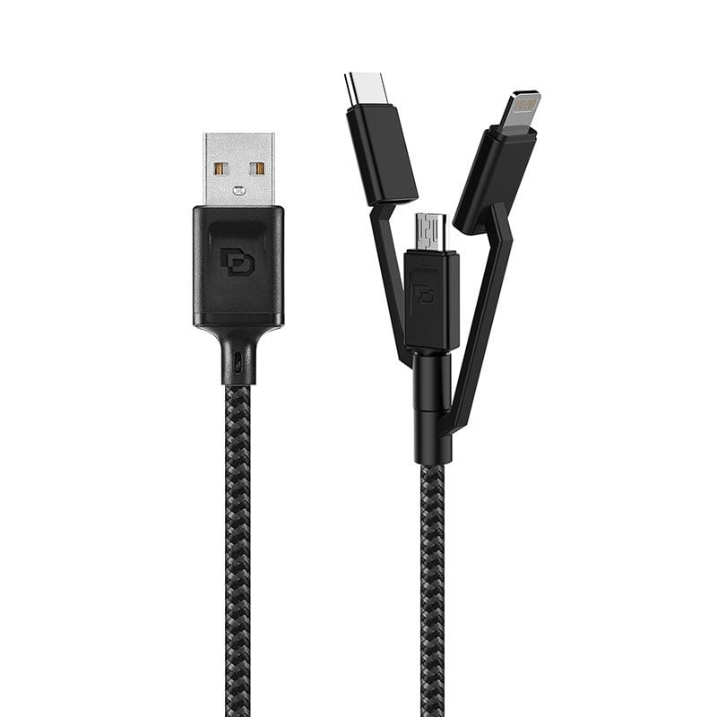 Dusted - Cable Multiple 3 En 1 Rugged 1.2M