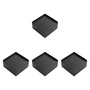 Bothyi - 4X Elevadores De Cama Almohadillas Antideslizantes Elevadores De Muebles Para Escritorio Sofá Gabinete Negro 4 Cm