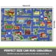 thumbnail image 2 of Alfombra infantil Capslpad, azul, para coche, carretera, 160 x 100 cm, lavable, 2 of 6