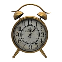 Fliperex - Reloj De Mesa Analogico Hierro Vintage Decorativo Dorado M Dorado