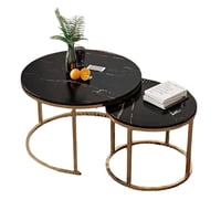 De Todo Y Más - Juego Mesa De Centro Redonda Diseño Mármol Chichome