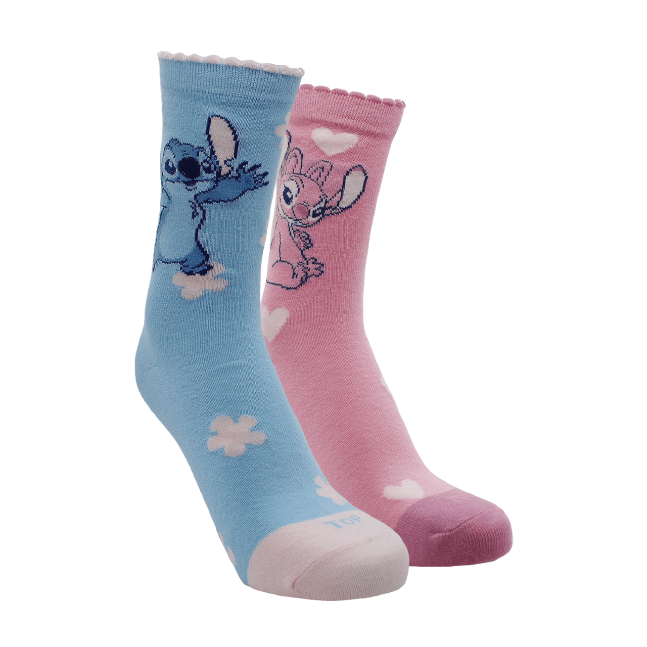 Top - Calcetines Largos Mujer Algodón Pack 2 Stitch C1