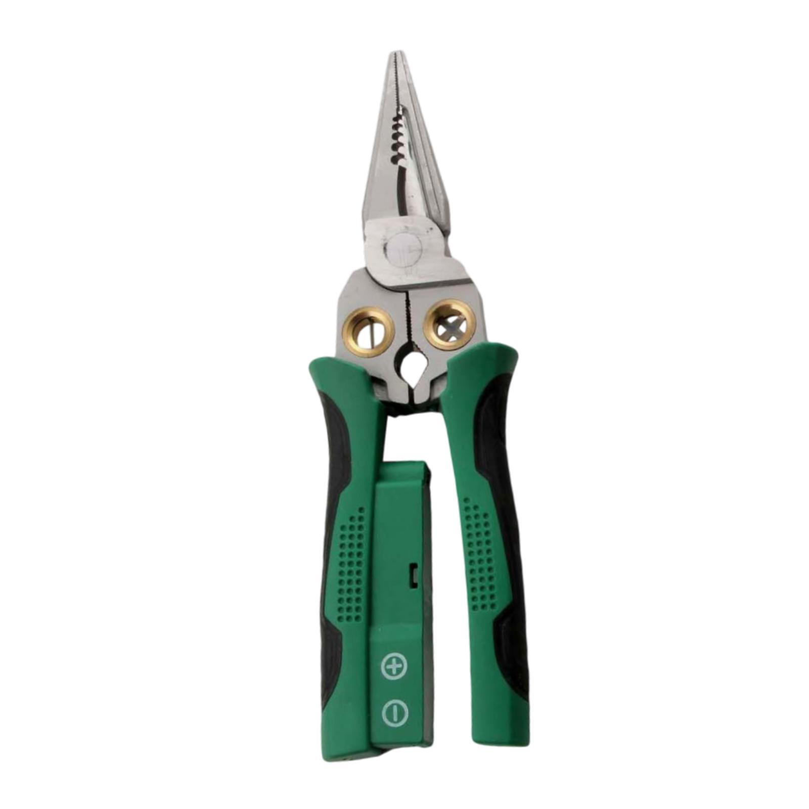Ioensy - Alicates Pelacables Resistentes Al Desgaste Accesorio De Alicates De Prueba Eléctrica Resistente Verde