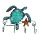 thumbnail image 3 of Ganchos De Pared De Tortuga Metal Fundido Azul 4 Ganchos Para Llaves Para Decoración De Llaves De Casa De Coche De Pared, 3 of 5
