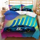 thumbnail image 2 of Sports Car Duvet Cover Set 3D Printed Cool Speed Racing Car Automobile Style Teen Boys Bedding Set Queen Polyester Quilt Cover, 2 of 5