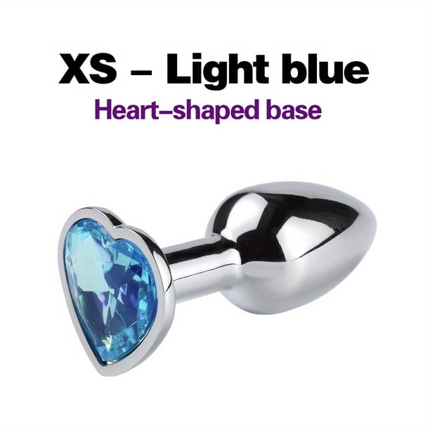 1pc Waterproof Stainless Steel Anal Plug with Crystal Design - Perfect for Beginners and Couples - Enhance Your BDSM Experience