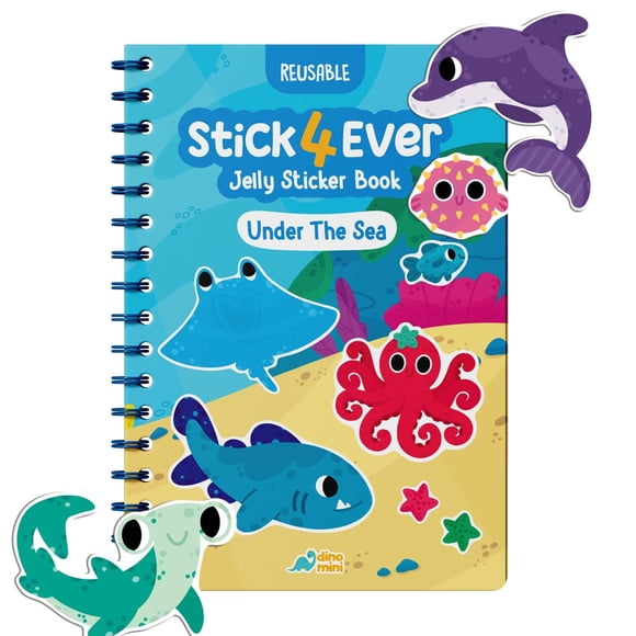 Libro de pegatinas Jelly DINO MINI Stick4Ever para niños con 50 pegatinas