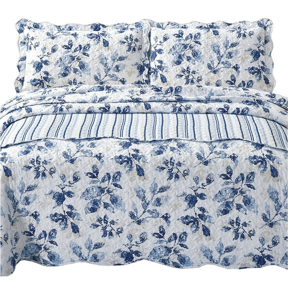 Quilt Con Piecera Reversible Valentina 1,5 Plazas