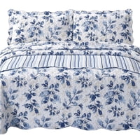 Mallorca - Quilt Con Piecera Reversible Valentina 1,5 Plazas