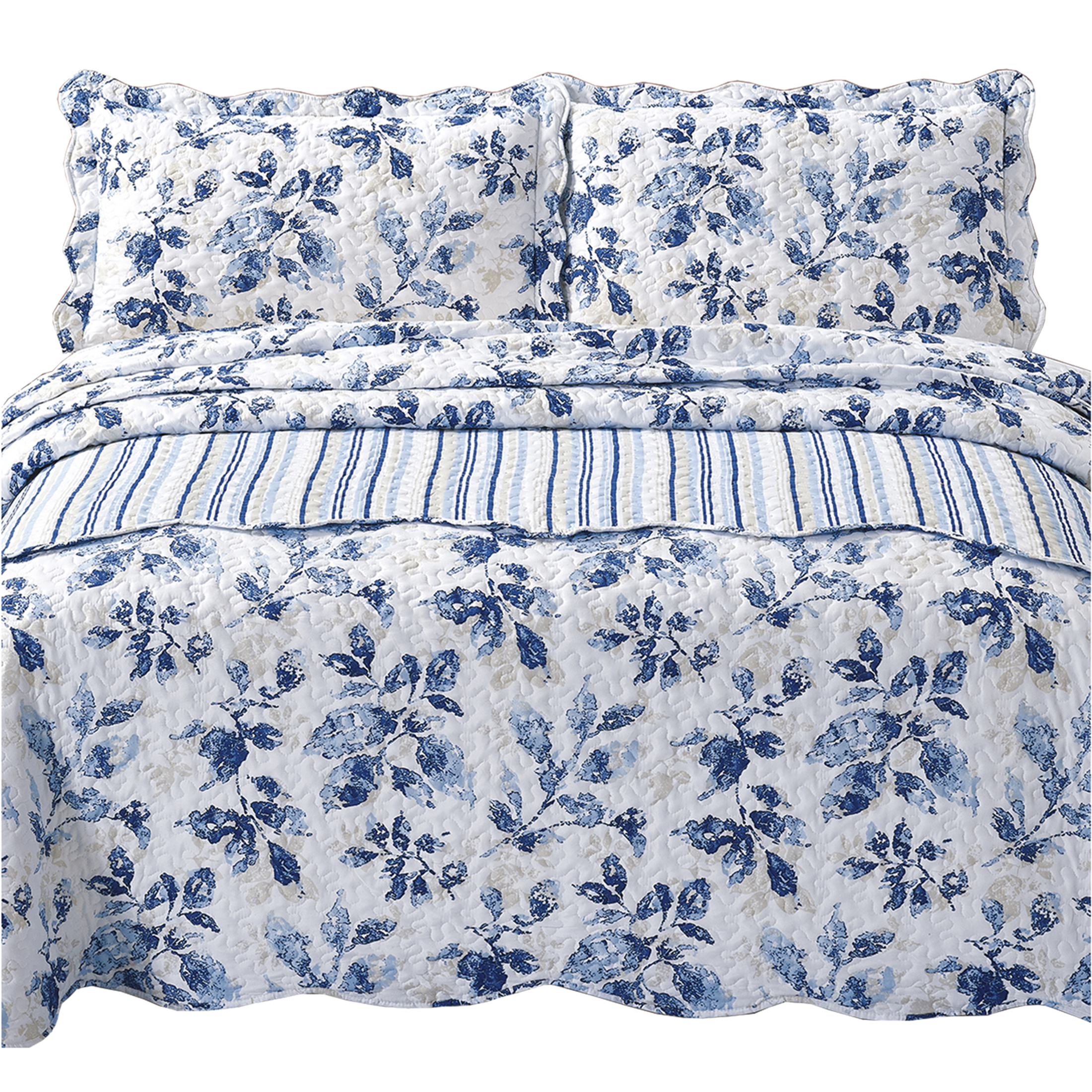 Mallorca - Quilt Con Piecera Reversible Valentina 1,5 Plazas