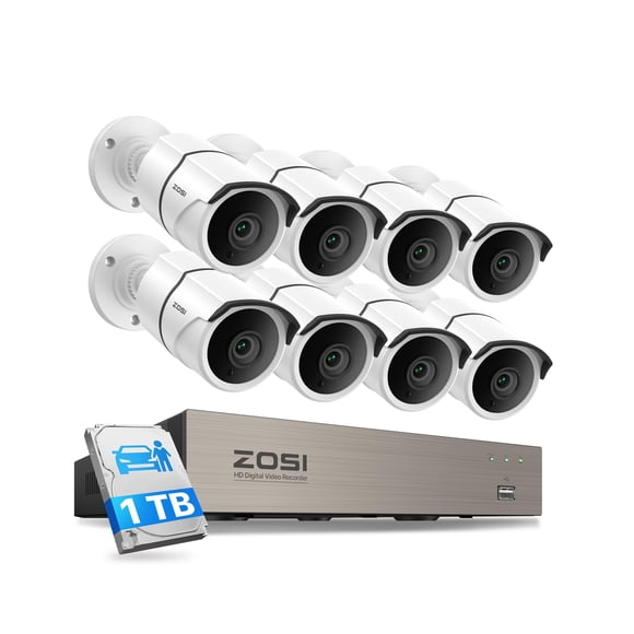 Sistema de cámaras de seguridad para el hogar ZOSI 3K Lite con 8 cámaras HDD de 1 TB