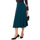 thumbnail image 4 of INSPIRE CHIC Falda de Mujer Satén Cintura Alta Línea A Elástica Acampanada Casual Midi Faldas L Azul Lago, 4 of 6