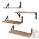 thumbnail image 1 of Repisa Flotante Madera Fierro Set 4 Repisas Estanteria Pared, 1 of 4