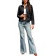 thumbnail image 2 of INSPIRE CHIC Chaqueta de Flecos de Imitación de Gamuza para Mujer con Botones Abajo de Manga Larga Chaquetas Vintage Occidentales S Negro, 2 of 6