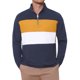 thumbnail image 1 of Camiseta Polo de Manga Larga con Bloque de Color y Cremallera Cuarto para Hombre L Azul Marino, 1 of 6