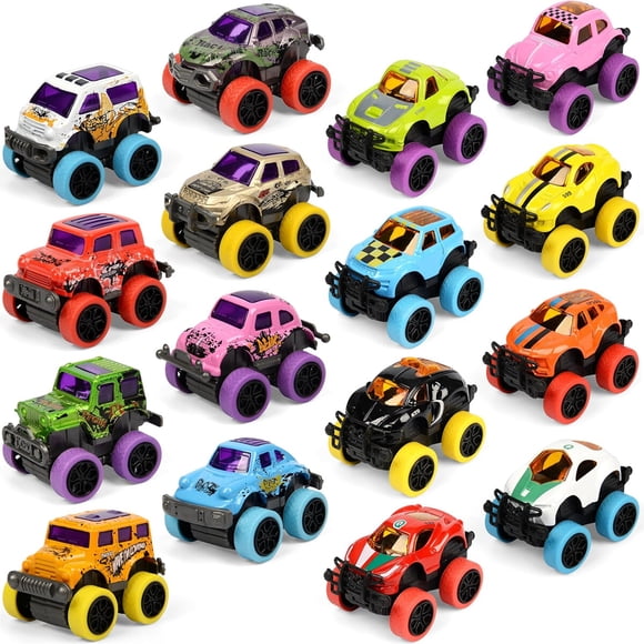 Set 32 Camionetas Monster Truck Mini Pullback Aleación