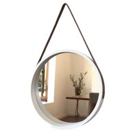 Espejo Circular Correa Blanco Taller Sin Fronteras