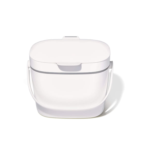 Cubo de abono OXO Good Grips EASY-CLEAN de 6,62 litros, color blanco