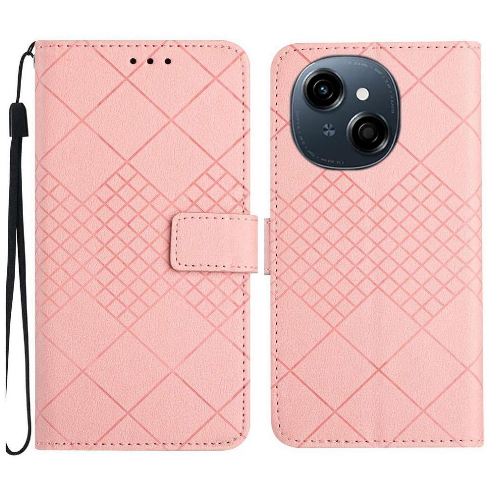 Foxdock - Funda Tipo Cartera Para Tecno Spark Go 2025 4g Con Soporte Y Correa, Interior Tpu Antirrayas Rosa