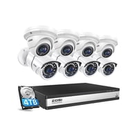 Sistema De Cámara De Seguridad Zosi 16Ch 4K Poe 8Mp 16 Canales Con 4 Tb