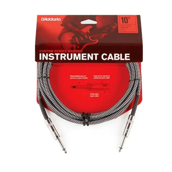 Daddario PW-BG-15BG Cable Instrumento trenzado Gris 4.5 Mts