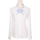 thumbnail image 2 of INSPIRE CHIC Pañuelos de Algodón Mezclado con Estampado Floral para Mujer, 21.7" Pequeño Cuadrado Flores Pañuelo para la Cabeza Flores-Azul, 2 of 6