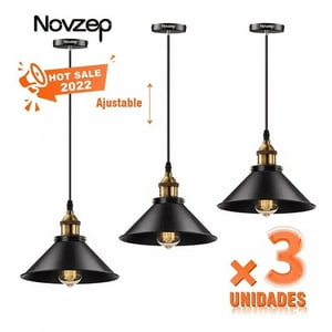 Leonimport - Lámpara Colgante Novzep Industrial Vintage Techo Hogar 3Pcs