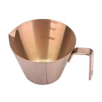 Magideal - Taza De Café Expreso, Tazas Medidoras De Leche De 100Ml, Taza De Té De La Leche De Cocina, Accesorios De Acero Inoxidable Para Café Expreso, Jarra Rosa
