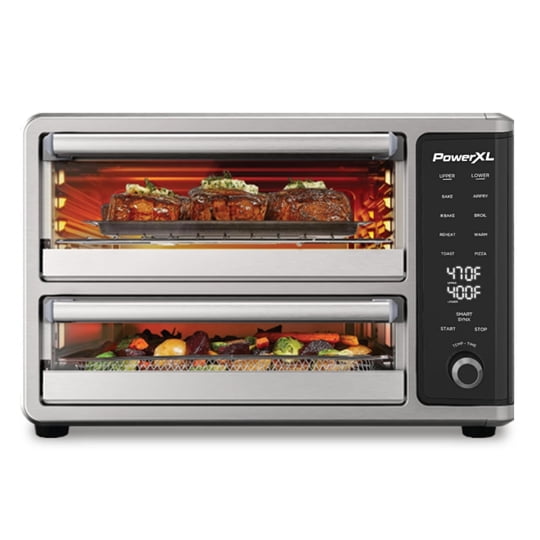 Horno De Doble Puerta Powerxl Smartsynx 8 Presets Air Fry 2 Foods