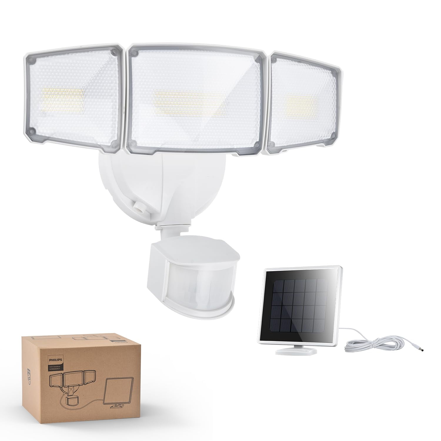 Luces De Seguridad Solares Philips 3600lm Con Sensor De Movimiento Pir
