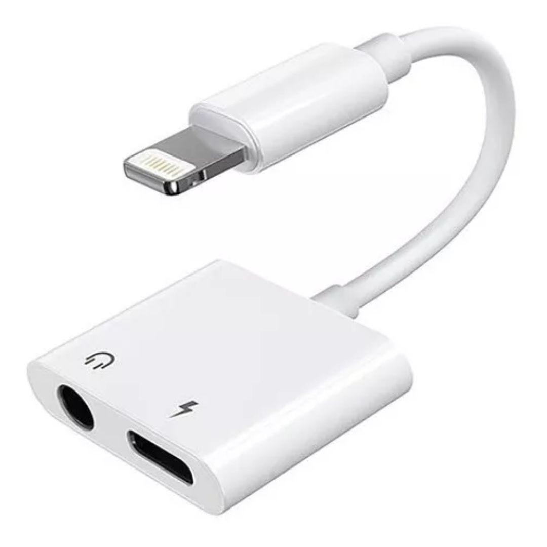 Genérico - Adaptador Lightning A Aux Y Lightning Compatible Con Iphone