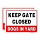 thumbnail image 1 of Cartel con forma de puerta cerrada para perros en el patio, 14 x 10 cm, aluminio, paquete de 2, 1 of 8