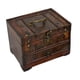 thumbnail image 3 of Caja De Joyería De Madera Contenedor De Baratijas Con Espejo Soporte De Caja De Joyería Antigua Estilo D, 3 of 5