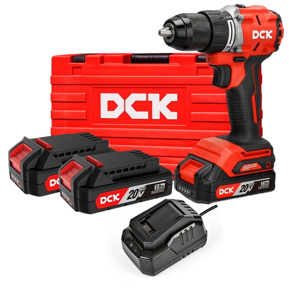 Taladro Inalambrico DCK 60Nm 2 Baterias 2Ah Cargador Maleta