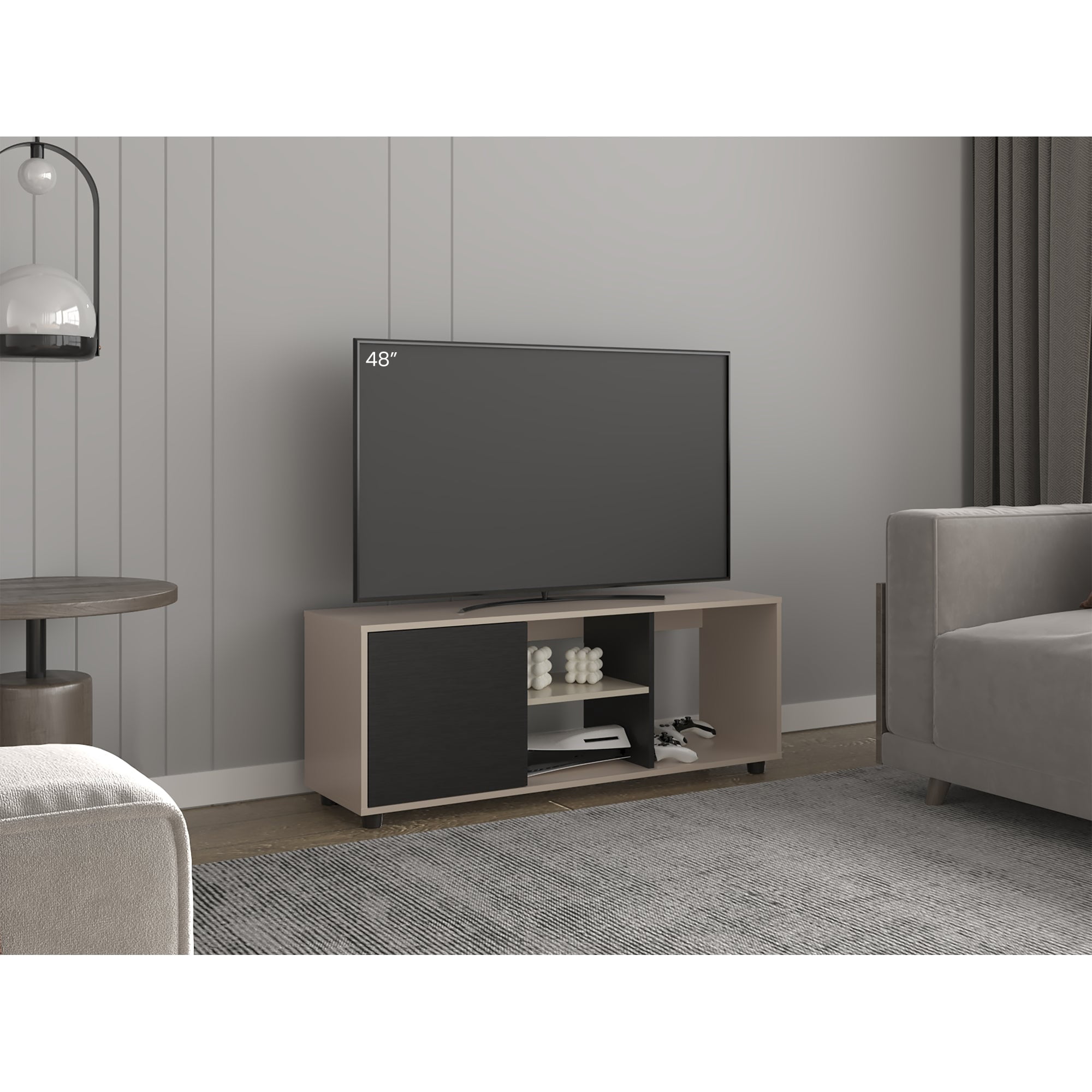 Tuhome - Rack Tv 50" Adel 120,3x34,9x46,7 Capri Y Wengue