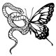 thumbnail image 1 of Escultura De Pared Colgante Con Acento Moderno Para Ba?o, Mariposa, Decoración De Pared De Metal Con Serpiente, 1 of 5