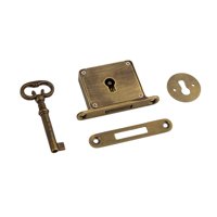 Bothyi - Juego De Cerradura De Gabinete Con Llave, Cerradura De Cajón Cuadrada Decorativa Para Armarios, Cerradura De Cajones, 6Cmx3,5Cmx1Cm, Marrón