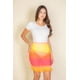 thumbnail image 1 of Saronite Minifalda Ajustada de Malla con Volantes Fruncidos y Encaje Transparente, Amarilla/multicolor (para Mujer), 1 of 5