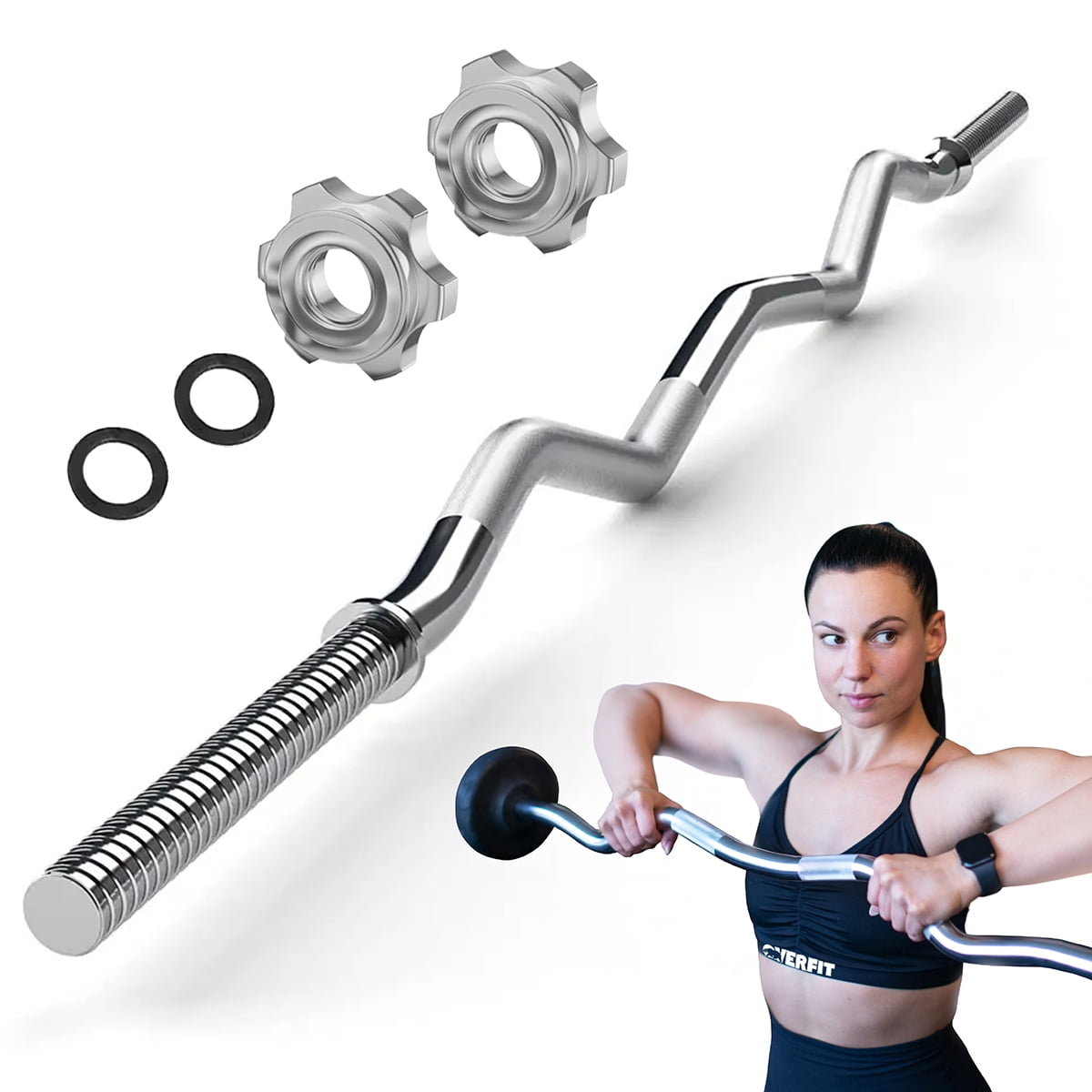 Barra Preolimpica Z 4.2 Kg Overfit 120 Cm Cromada Fitness