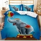 thumbnail image 1 of Wild Animal Giraffe Elephant Rhino Zebra Quilt Duvet Cover Set Bed Linen3-Piece Bedding Set (1 Duvet Cover + 2 Pillow Shams), 1 of 3