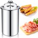 thumbnail image 1 of Máquina para prensar carne Skylety de acero inoxidable con termómetro, 1 of 3
