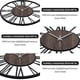 thumbnail image 4 of Reloj de pared LEIKE, grande, retro, redondo, de madera, 80 cm, negro silencioso, 4 of 9